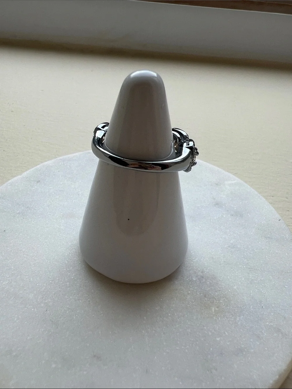 bp Silver-Tone Ring with Champagne Stones
